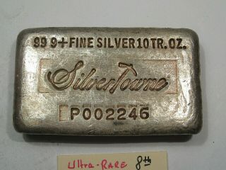 Ultra - Rare 8th Series P Prefix Engelhard/silvertowne 10 Troy Oz 99 9,  Silver Bar