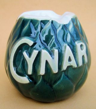 Ancien Et Rare Cendrier Publicitaire Cynar Vintage Années 40 / 50