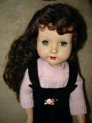 Vintage 19” Hard Plastic Walker Doll,  Little Miss Gadabout,  Artisan Novelty Co