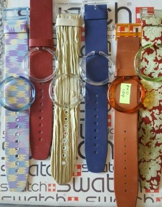 Swatch Pop Band 39mm Textile Over Leather Ring