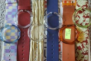 Swatch Pop Band 39mm Textile Over Leather Ring 2