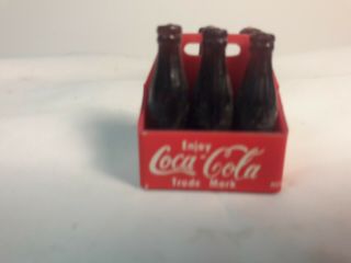 Vintage Miniature Coca Cola 6 - Pack Bottles Rare Coke A - 2