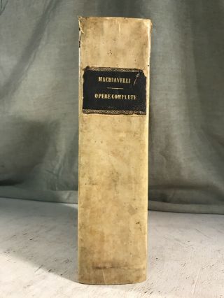 Opere Complete Niccolo Machiavelli Complete Italian Antique Leather Book 2