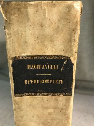 Opere Complete Niccolo Machiavelli Complete Italian Antique Leather Book 3