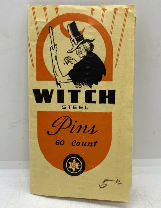 Old Halloween Collectible Vintage Rare 1940’s Witch Pins Black Cat Advertising