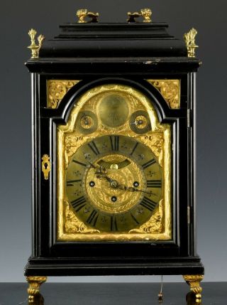 Rare 1820 Georgian Gilt Bronze Verge Fusee Quarter Repeater Bracket Mantle Clock