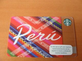 Carte Cadeau - Gift Card - Starbucks - Perou Peru Pe 6157 2018 T Rare