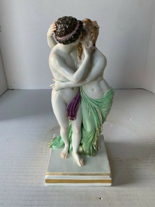 RARE ANTIQUE MEISSEN PORCELAIN CLASSICAL GROUP OF LOVERS 2