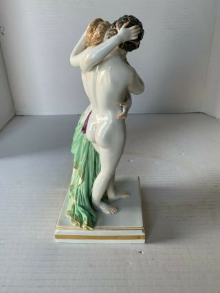 RARE ANTIQUE MEISSEN PORCELAIN CLASSICAL GROUP OF LOVERS 3
