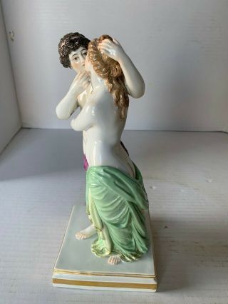 RARE ANTIQUE MEISSEN PORCELAIN CLASSICAL GROUP OF LOVERS 5