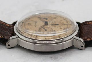 Vintage Movado M95 Pulsations Chronograph Wristwatch 37mm Steel Rare NR 5