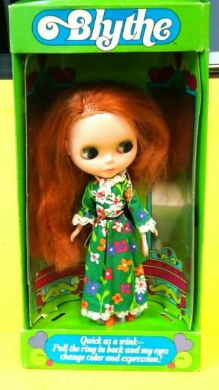 Rare Kenner 1972 Blythe 7 Line Red Head Doll - All W/box & Stand
