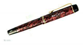 VINTAGE VERY RARE RED MARBLED MONTBLANC 333 ½ FOUNTAIN PEN 1930 2