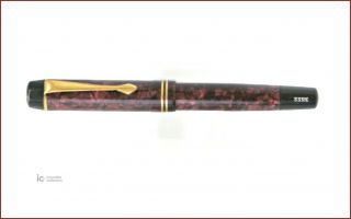 VINTAGE VERY RARE RED MARBLED MONTBLANC 333 ½ FOUNTAIN PEN 1930 4