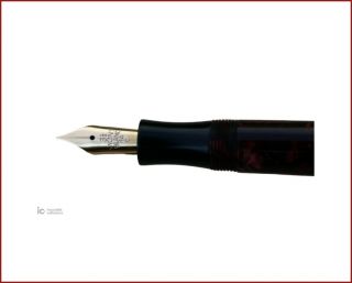 VINTAGE VERY RARE RED MARBLED MONTBLANC 333 ½ FOUNTAIN PEN 1930 5