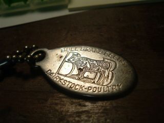 Bull Brand Feeds Maritime Milling Co.  Buffalo Ny Antique C.  1900 Key Fob