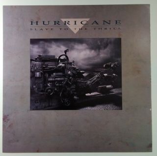 Hurricane Poster Promo Flat 12x12 Rare Vhtf 1990 Slave To The Thrill