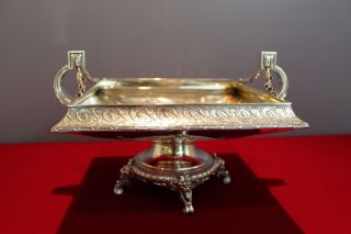 Tiffany Co Sterling Silver Centerpiece Pedestaled Bowl 13 " 47.  3 Oz Vintage Rare