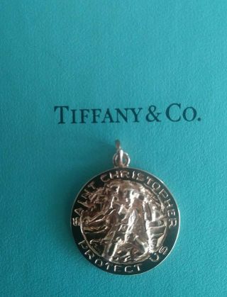 Tiffany & Co Vintage 14k Solid Gold Saint Christopher Pendant Rare Collectable.