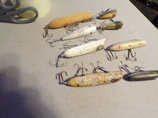 8 Vintage Lures Heddon Lucky 13 1 Pico Pop And Other Flat Nose