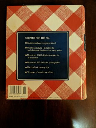VTG 1989 Better Homes & Gardens Cook Book Red Plaid Binder Notebook 5 ring 3