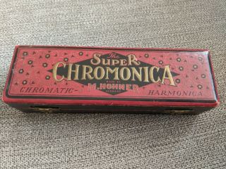 Vintage Hohner Chromonica No.  270 Chromatic Harmonica Rare Key Of G W/box
