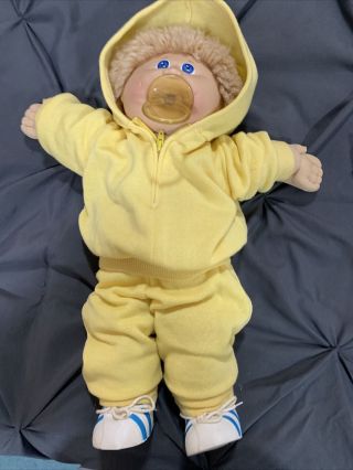 Rare Cabbage Patch Baby Doll With Pacifier.  Signed 1982