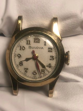 Vintage Bulova Ladies 17j Wind - Up Wristwatch 10k R.  G.  P.  Cal.  7 Buc Swiss Made