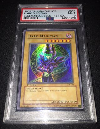 Psa 9 Dark Magician Lob - 005 Ultra Rare 1st Edition Yugioh North American