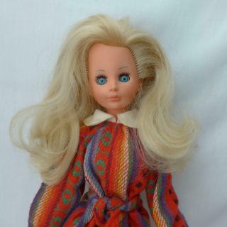 Italia Cremona Italy Corinne Fashion Doll 15 " Mod Boho 1965 Blond Hair Vintage