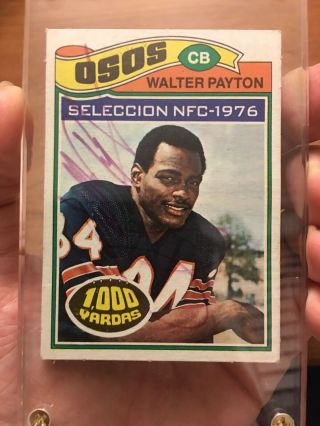1977 Topps Mexican 360 Walter Payton Signed Autograph Rare One Of A Kind