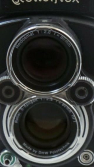 RARE Rollei Rolleiflex 2.  8 FX Medium Format TLR Film Camera 80mm f/2.  8 Lens 3