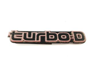 Chevy Buick Cadillac Oldsmobile Pontiac Turbo - D Rear Emblem Badge Oem (1986)