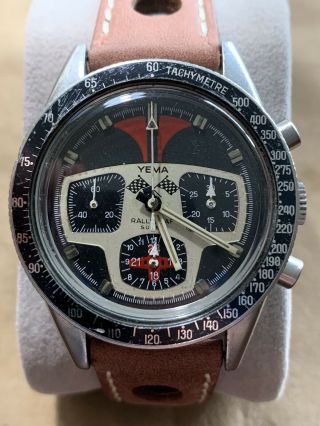 Yema Rallygraf Chronograph Vintage Watch.  Extremely Rare And.  D - 39mm.