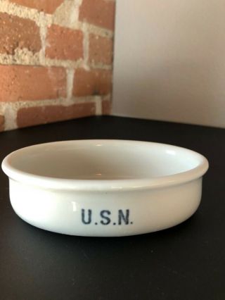 Vintage Us Navy China Soap Dish U.  S.  N.  Ship Ware B.  Sands & Son York Rare