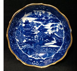 Rare Antique 18th C Caughley Porcelain Pagoda Pattern Saucer Ca1785 4