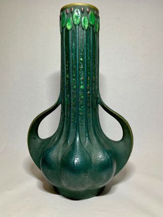 Very Rare Art Nouveau Vase Designed By Paul Dachsel Turn Teplitz Austria Bohemia