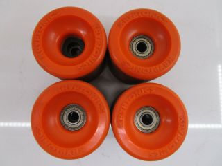 Vintage Kryptonics Skateboard Wheels 50mm 60a Orange Skate Board Rare & Bearings