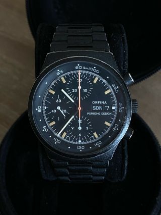 Orfina Porsche Design Vintage Chronograph Watch Valjoux 7750 RARE Spring Clasp 3