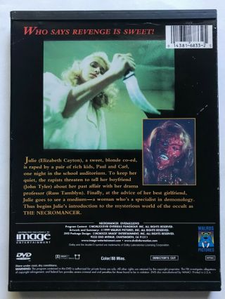 Necromancer DVD Image snapcase Director ' s Cut Russ Tamblyn Horror Occult RARE 2