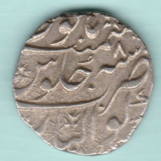 Mughal India Muhammad Shah Gwalior Silver Rupee Full Rare Coin