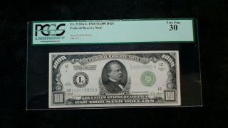 Rare 1928 One Thousand Dollar Pcgs Vf30 San Francisco Fed Reserve $1,  000 Bill