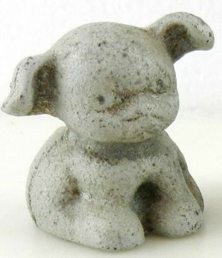 Wadsworth Foundry Co.  Ohio 1.  5 " Tall Cast Iron Puppy Dog Paperweight S23