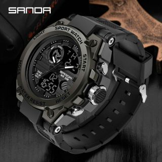 Sanda Top Luxury Watches Men Military Army Mens Watch Waterproof Sport