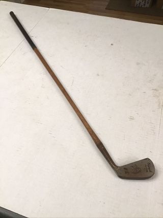 Vintage Macgregor Edgemont Mashie 5 - Iron Hickory Wood Shaft Golf Club Antique