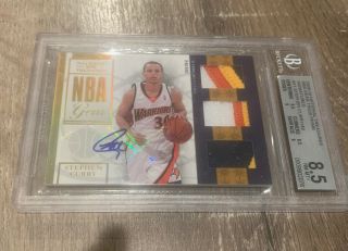 2009 - 10 Stephen Curry National Treasures 4 - Color Rpa Rookie Auto Bgs 8.  5/10 Rare