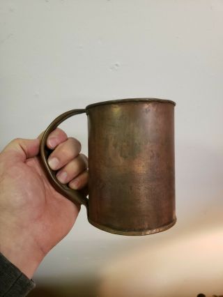 Antique Copper Beer Tankard Mug Stein Handmade Brewery Tavern Bar Drinking