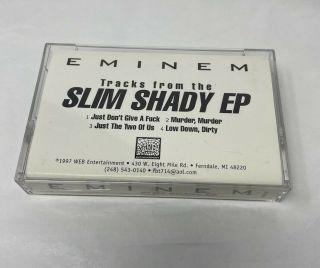 Eminem “tracks From The Slim Shady Ep” Cassette Promo Promotion Rare Grail 1997
