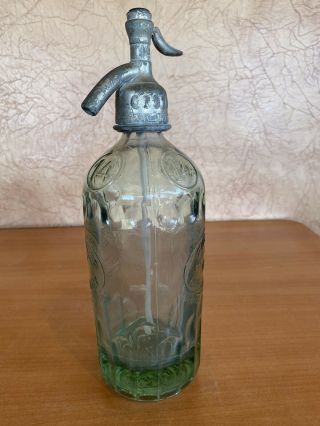 Antique Forlanoh Rivadavia Austria Glass Embossed 14 Seltzer Bottle 3
