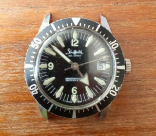 Vintage Sheffield All Sport Diver Watch Swiss Made - Not Running Wound Tight